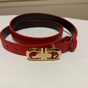 Red Ferragamo belt